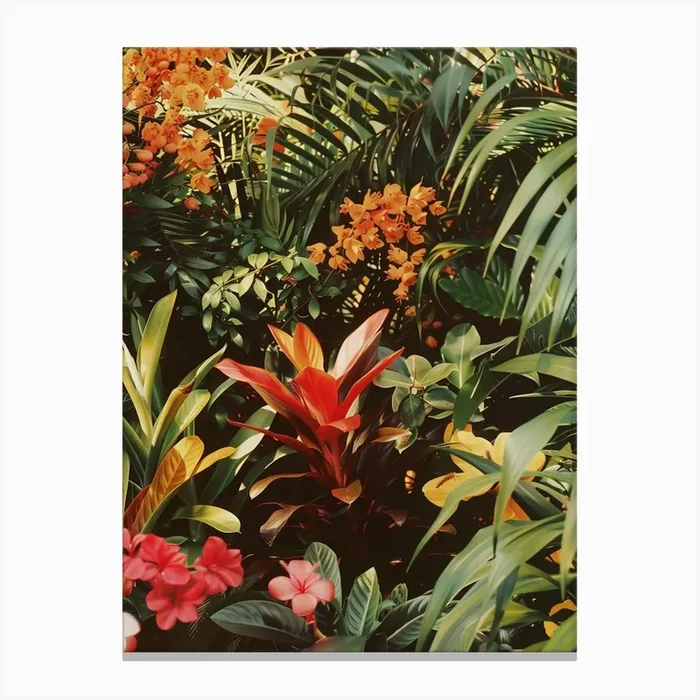 Tropical Garden Canvas Print by Le Voyageur Studio