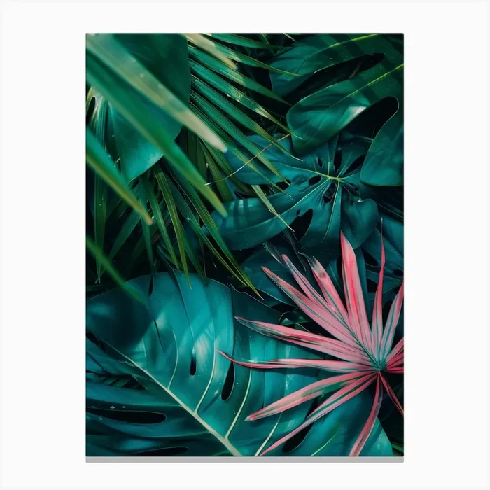 Tropical Leaves 3 Canvas Print by DamianLuna