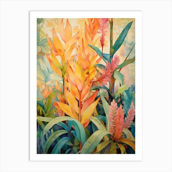 Tropical Plant Painting Zz Plant 7 Art Print by Botanic Studio