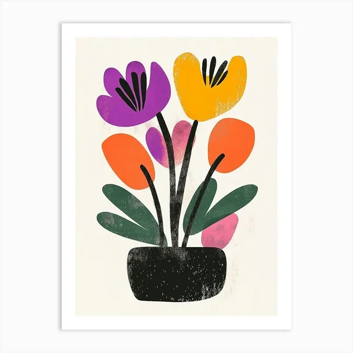 Tulips In A Pot Art PrintS by Shadesigns