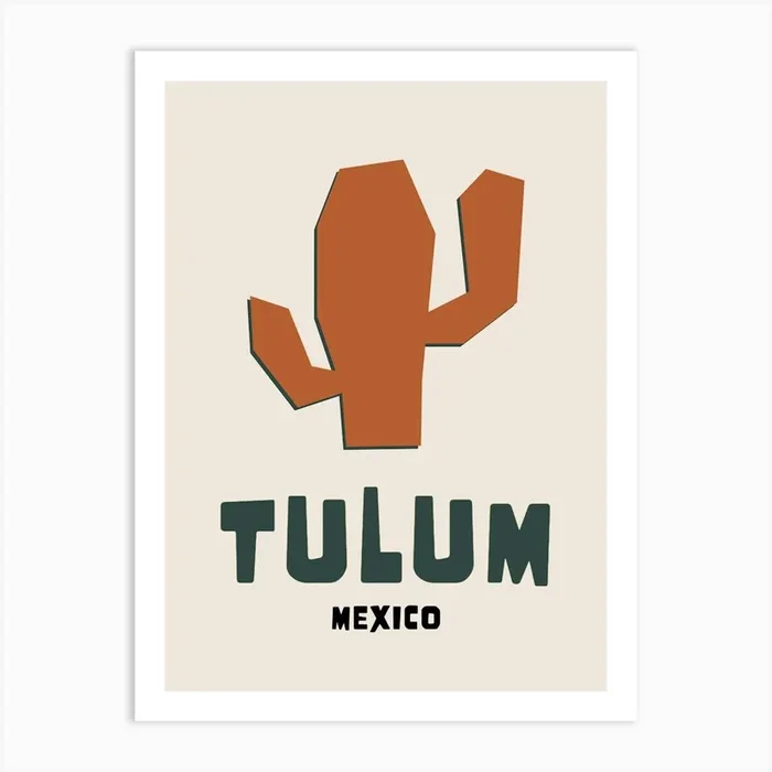 Tulum Navy Art PrintM by MRHWALLPRINTS