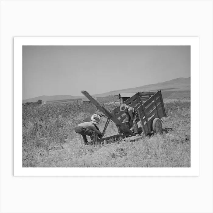 Unloading Fsa (Farm Security Administration) Cooperative Ditcher From Trailer, Box Elder County, Utah By Art Print by Fy! Classic Art Prints and Posters