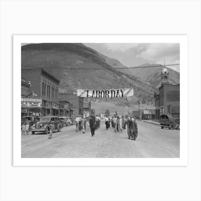 Untitled Photo, Possibly Related To Band And Clowns At Labor Day Celebration, Silverton, Colorado By Art Print by Fy! Classic Art Prints and Posters