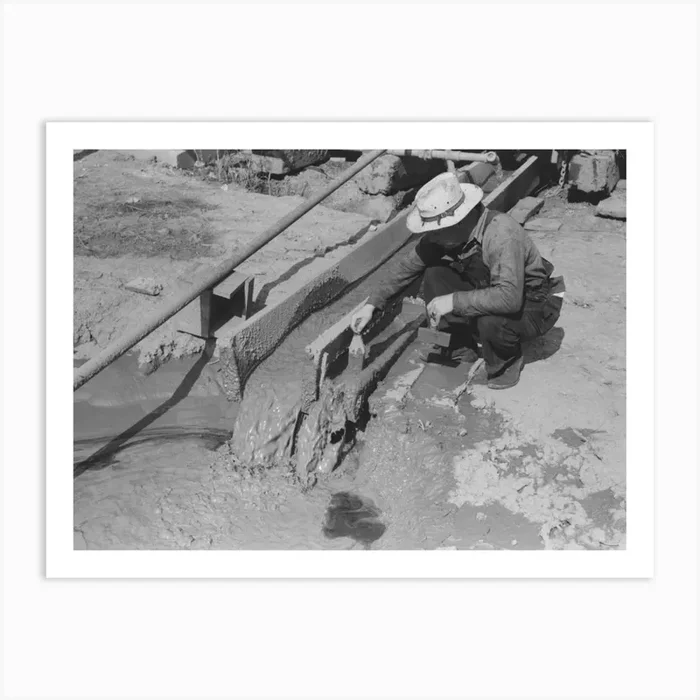 Untitled Photo, Possibly Related To Mud Coming From Drill Pipe, Seminole Oil Field, Oklahoma By Russell Lee Art Print by Fy! Classic Art Prints and Posters