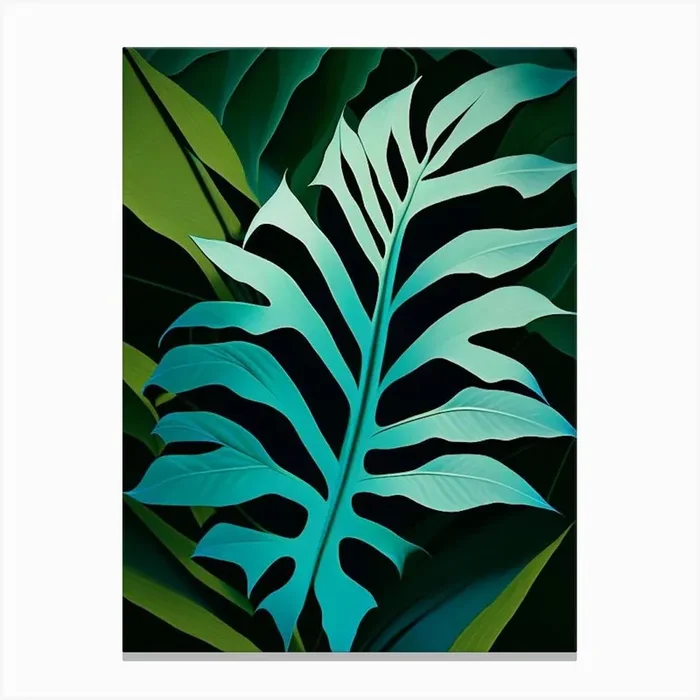 Valerian Leaf Vibrant Inspired 1 Canvas PrintL& by Leaf & Stem Studio