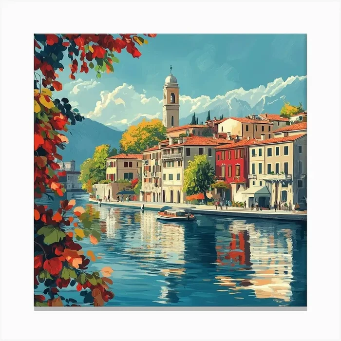 Venice By The Water Art Canvas PrintS by Saiful