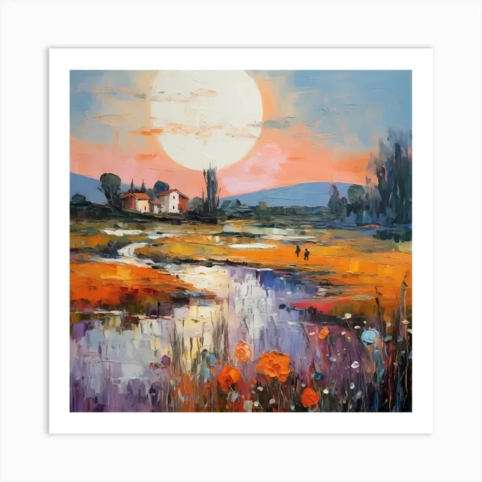 Verdant Valleys of Viterbo Art Print by Quantum Vivid Digital Art