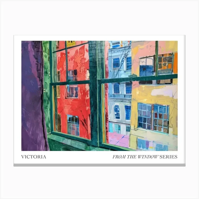 Victoria From The Window Series Poster Painting 2 Canvas Print by Urban Vistas