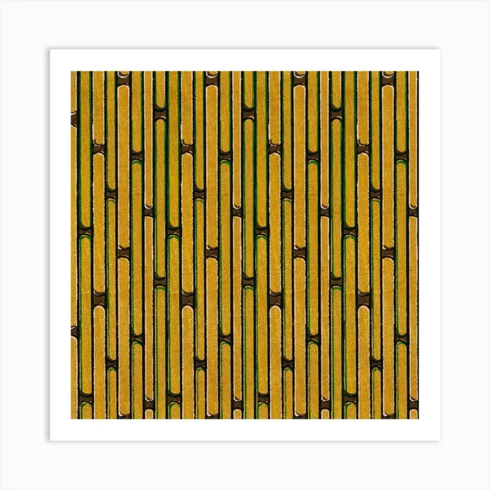 Vintage Ukiyo-e Woodblock Print Of Japanese Textile, Shima Shima, Furuya Korin (92) Art Print by Fy! Classic Art Prints and Posters