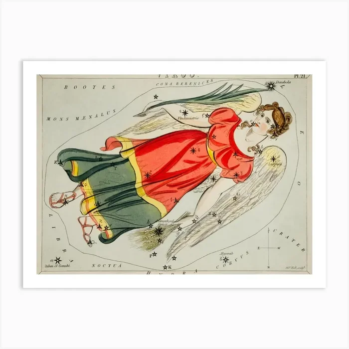 Virgo, Sidney Hall Art Print by Fy! Classic Art Prints and Posters