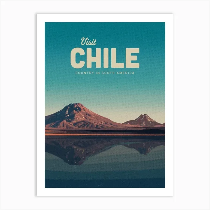 Visit Chile Art PrintMC by Mercury Club