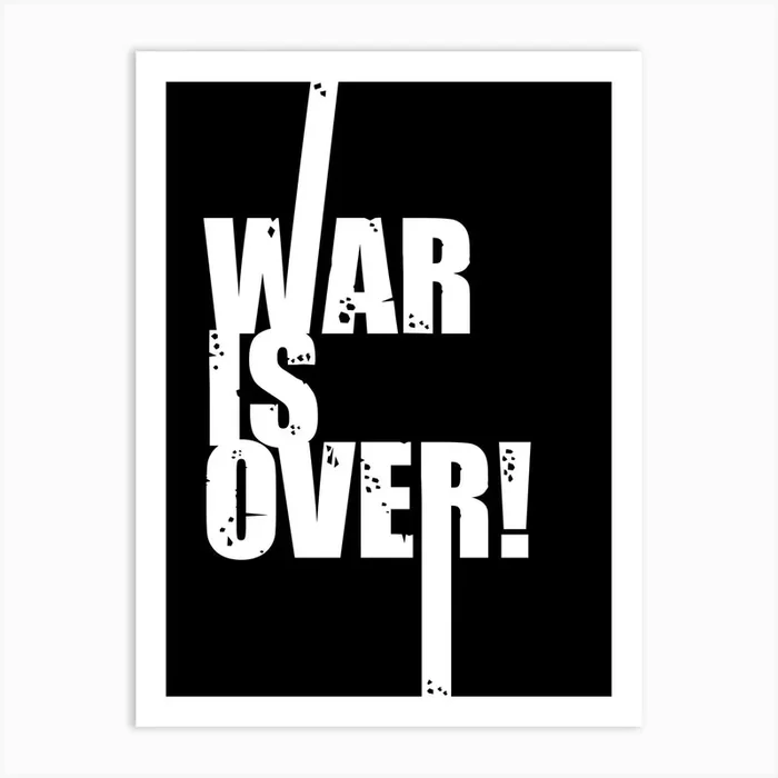 War Is Over Typography 2 Art PrintAB by Andika Bahtiar
