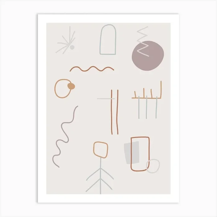 Warm Abstract II Art Print by Rafaela Alves