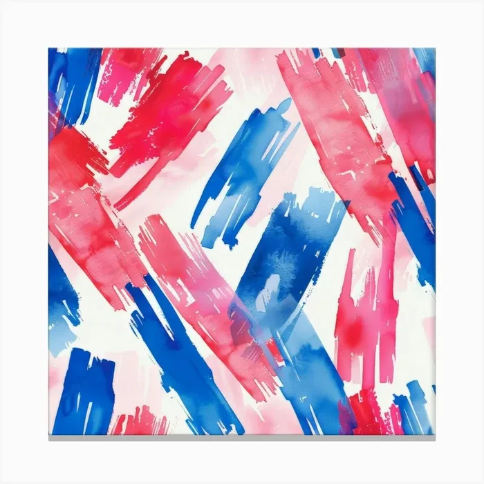 Watercolor Brushstrokes 2 Canvas Print by Moving Clouds Art