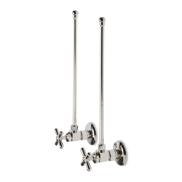 Waterworks Universal Angle Faucet Supply Kits 1/2 ” Compression x 3/8 ” O.D. Compression in Burnished Brass