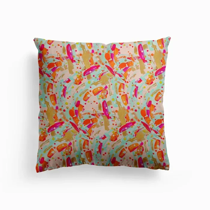 Waves Of Joy Canvas Cushion by Guya Maggi