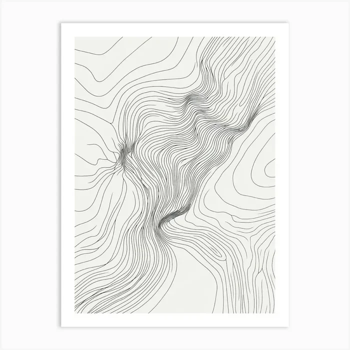 Wavy Line Drawing Art PrintS by Shadesigns