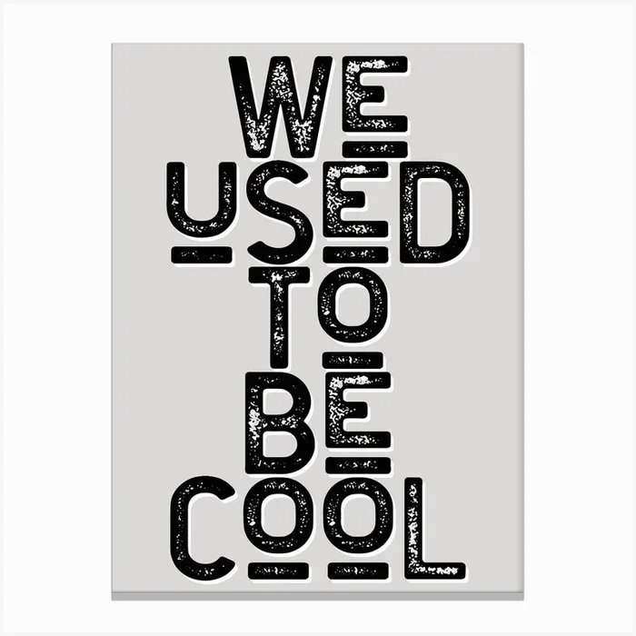 We Used To Be Cool Vintage Typography Canvas Print by Ink North