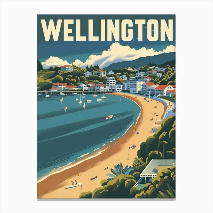 Wellington New Zealand Canvas PrintAB by Art Boutique