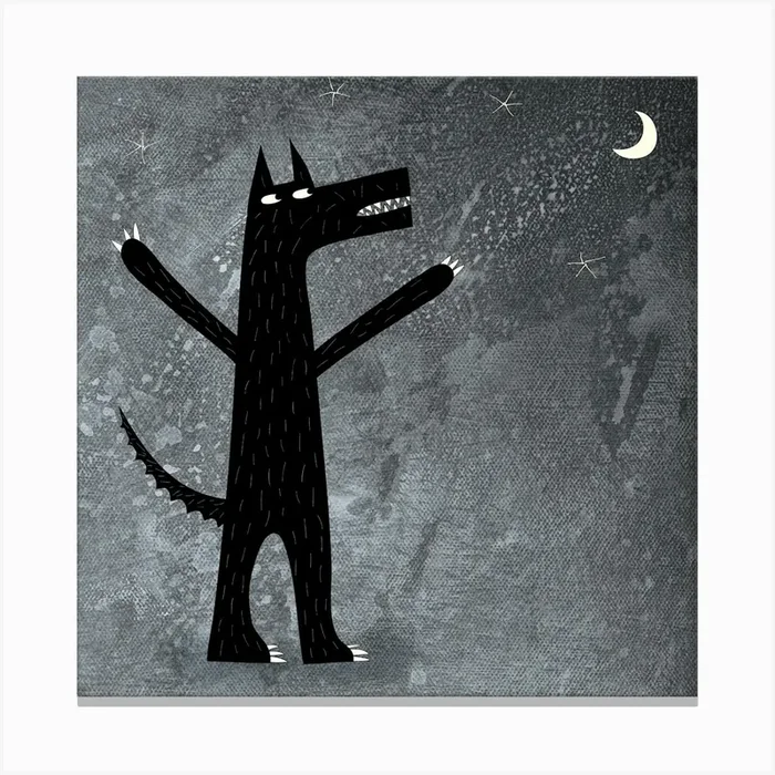 Werewolf In The Moonlight Canvas PrintNS by Nic Squirrell