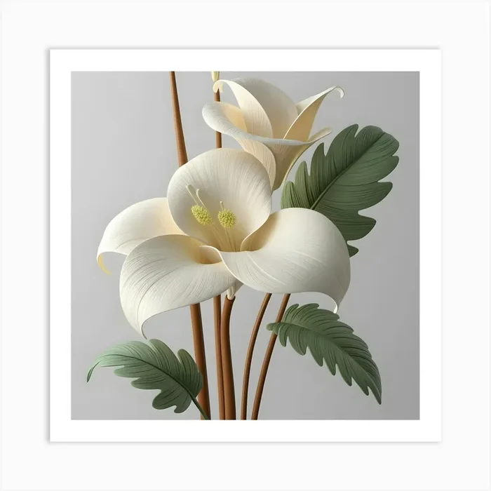 White Calla Lily Art Print by Art shop