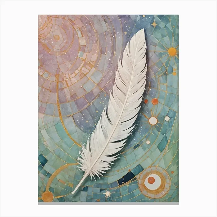 White Feather Canvas PrintDP by Daydream Pacific