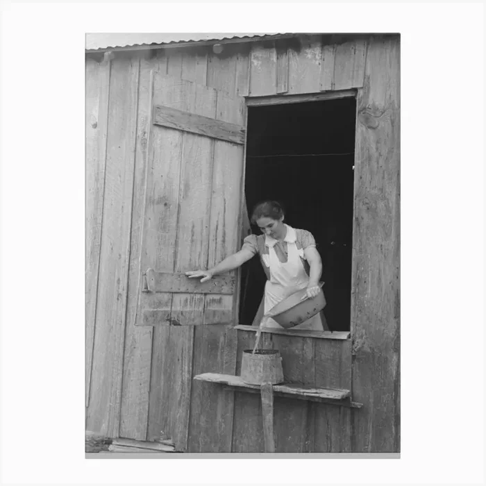 Wife Of Fsa (Farm Security Administration) Client Who Will Participate In The Tenant Purchase Canvas Print by Fy! Classic Art Prints and Posters