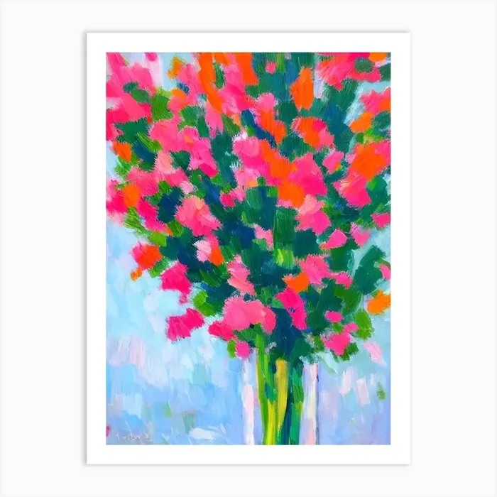 Wild Blooms Matisse Inspired Flower Art Print by The Artsy Florist