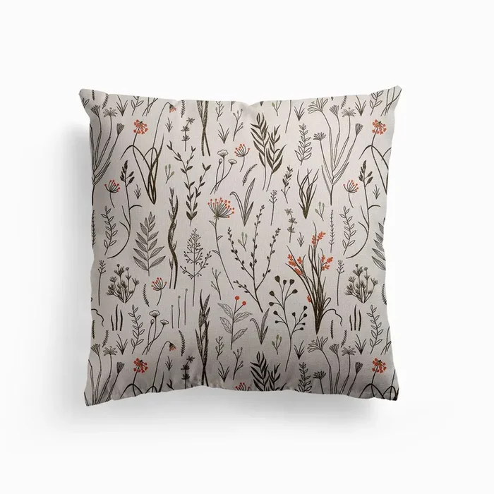 Wild Grass Canvas Cushion by Gagica Contra