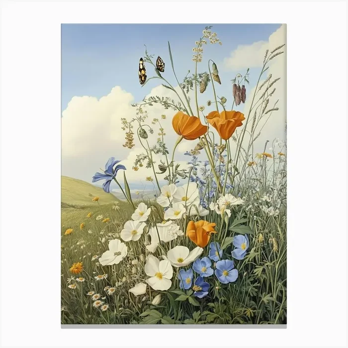 Wildflowers Art Canvas PrintS by Saiful