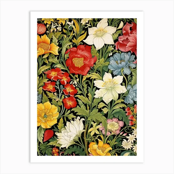 William Morris Flowers 2 Art PrintS by Shadesigns