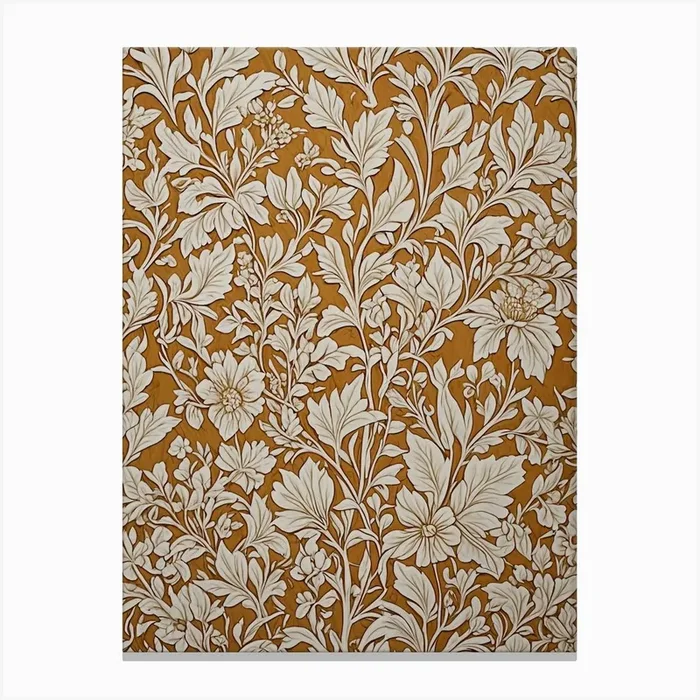 William Morris Inspired Floral Pattern no2 Canvas PrintDP by Daydream Pacific