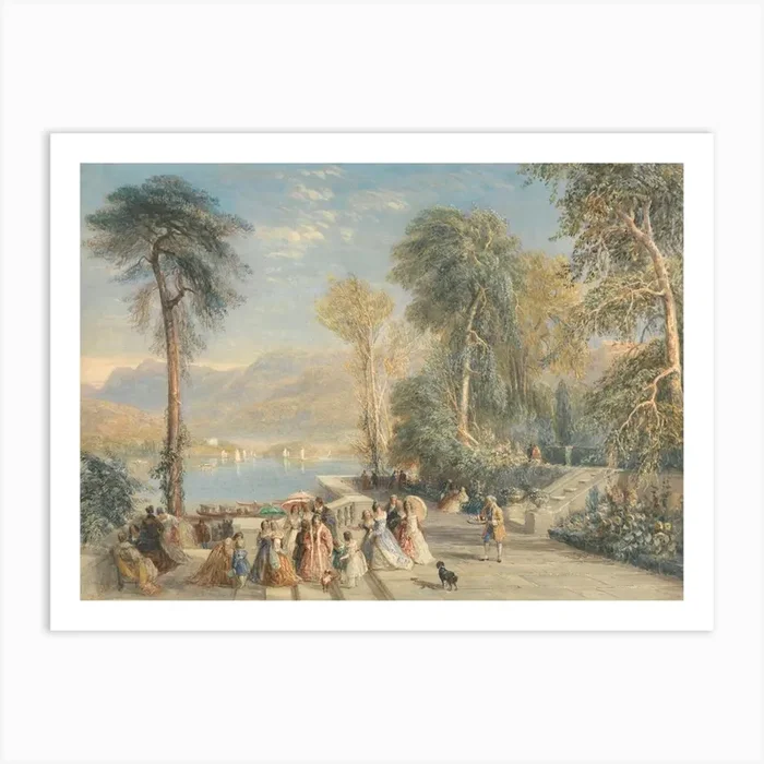 Windermere During The Regatta, David Cox Art Print by Fy! Classic Art Prints and Posters