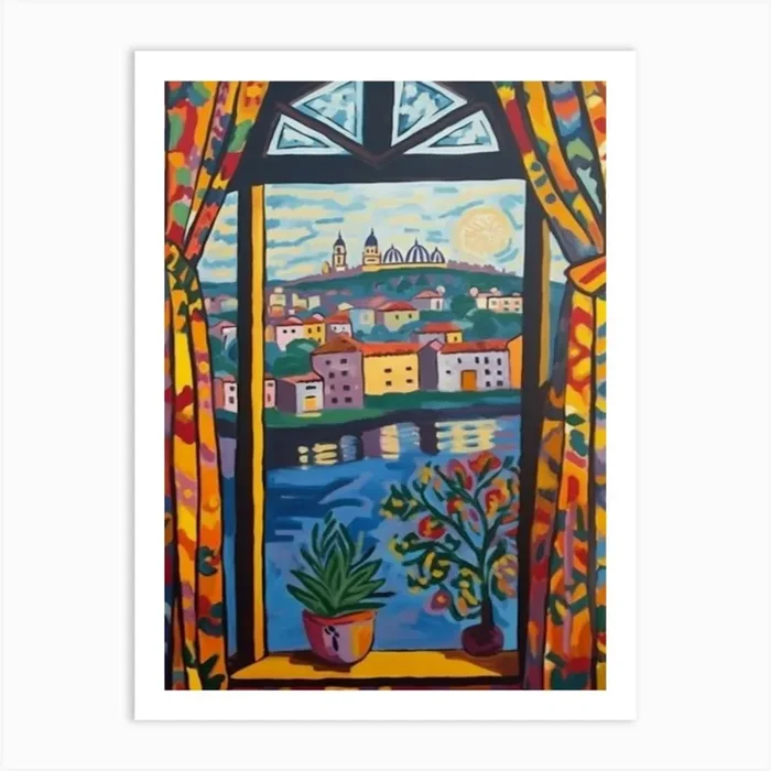 Window Moscow Russia In The Style Of Matisse 4 Art Print by Urban Vistas