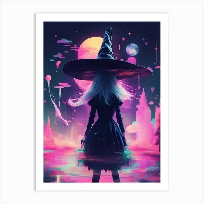Witchy Precipice Art PrintL by LuciaGeorge