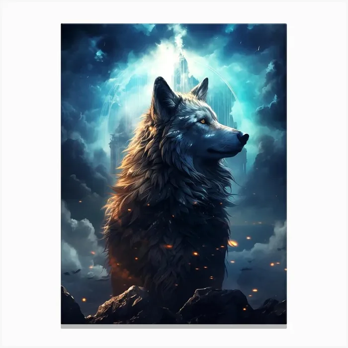 Wolf Moon Canvas Print by cymdoran