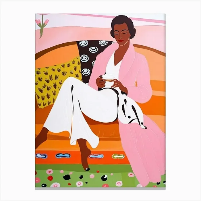 Woman In Pink Canvas Print by Henri Matisse Style Prints
