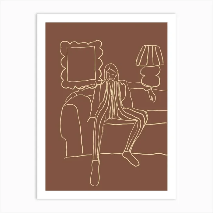 Woman Sitting On A Couch Art Print by Henri Matisse Style Prints