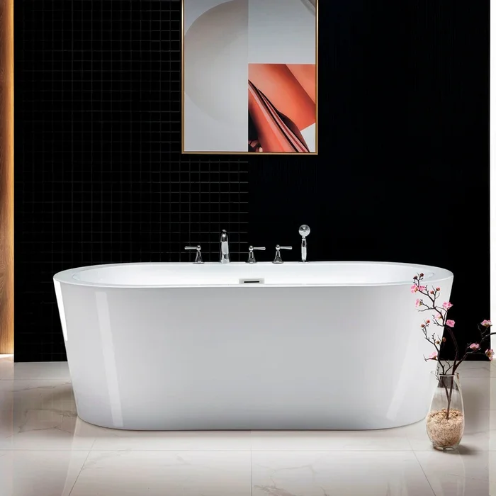 WOODBRIDGE 66 ” Acrylic Freestanding Bathtub Contemporary Soaking Tub