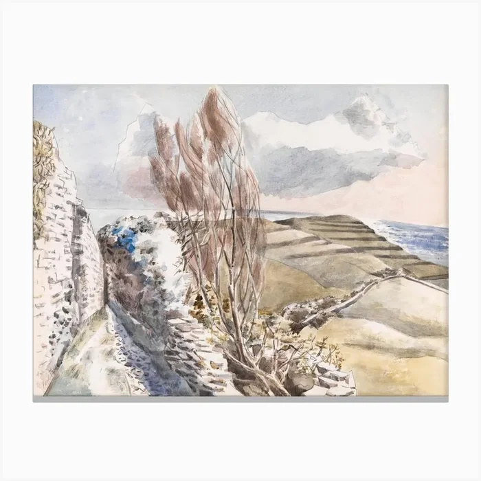 Worth Matravers, Dorset (1936), Paul Nash Canvas Print by Fy! Classic Art Prints and Posters