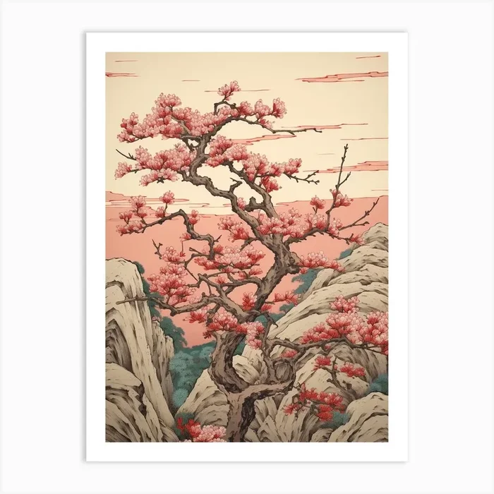 Yama Zakura Mountain Cherry 2 Vintage Japanese Botanical Art Print by Botanic Studio