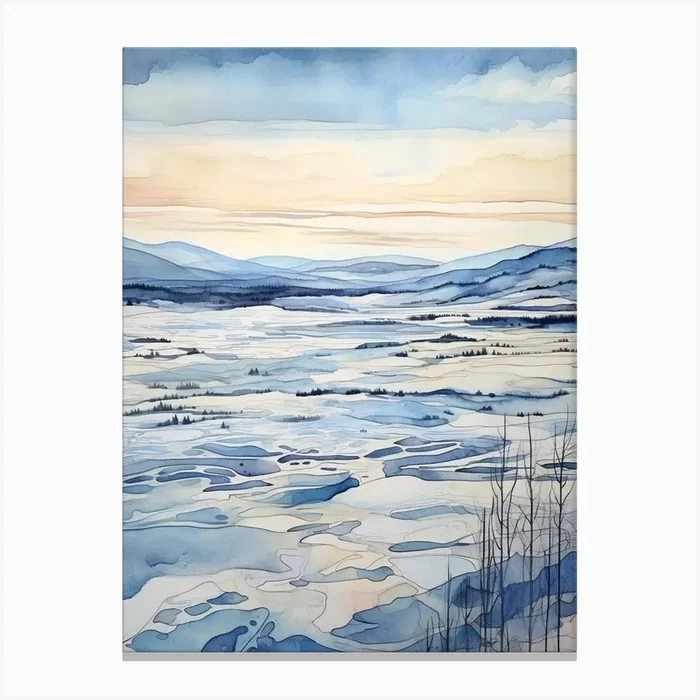 Yellowstone National Park United States 2 Canvas Print by Bon Hiver Prints