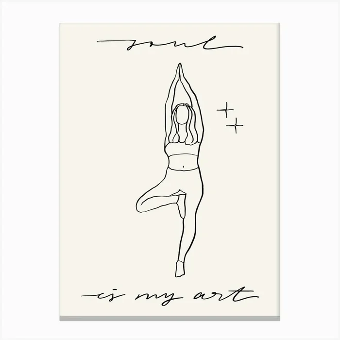 Yoga Is My Art Canvas Print by Henri Matisse Style Prints