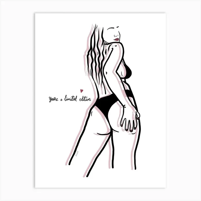 You Are A Limited Edition Line Art Print by Briony Alicia Art