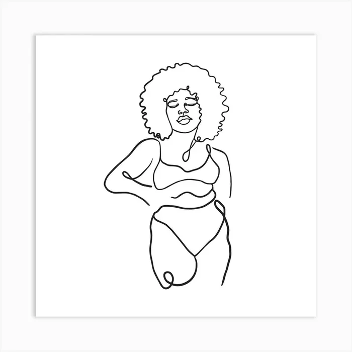 You Go, Girl Square Art Print by DomoINK
