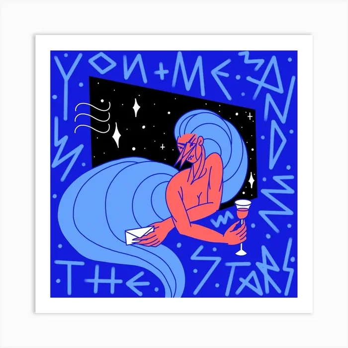 You Me And The Stars Square Art Print by Alexandra Ramirez