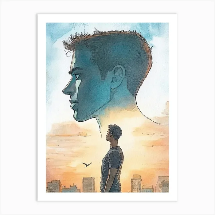 Young Man Looking At The Sky Art Print by ThatWorksMedia