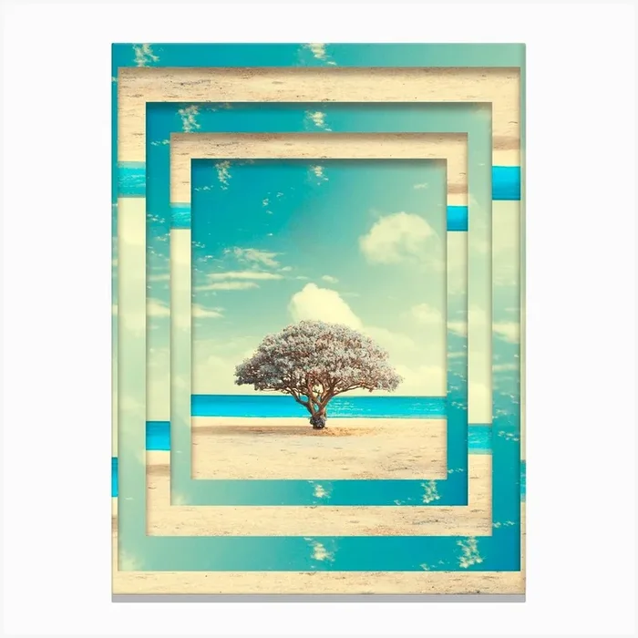 Young Tree Canvas Print by Mondrix Arte Digital