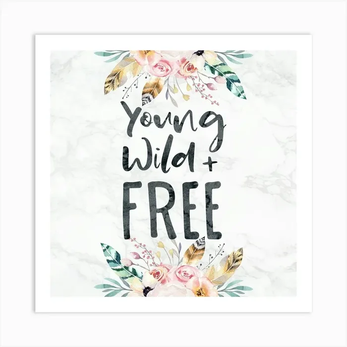 Young Wild And Free – Nursery Prints Art PrintN by NatureMagick