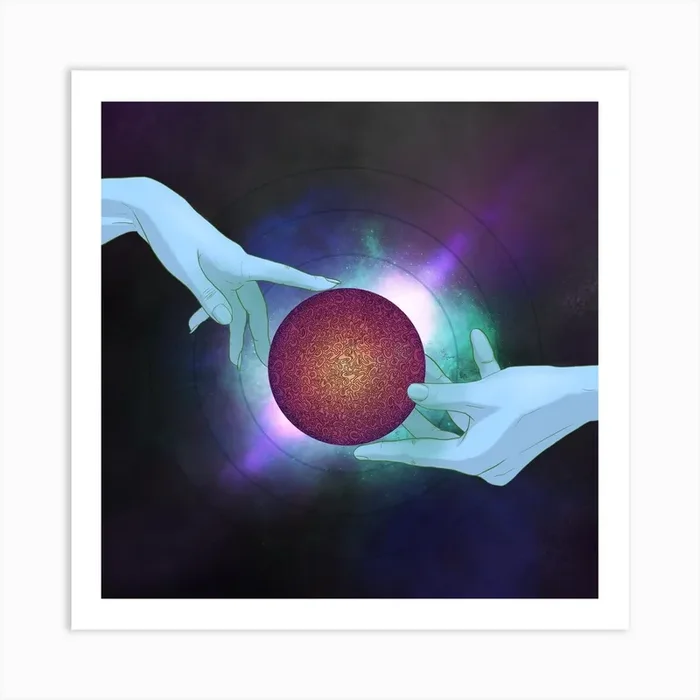 Your side of the world Art Print by Sine_drawing